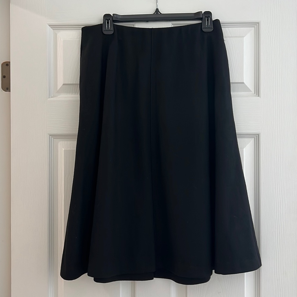 Uniqlo A Line Black Wool Skirt - Size L
